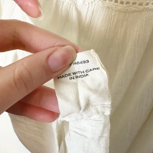 Doen Anneth Blouse Top Salt Cream Lace Medium - Picture 9 of 11